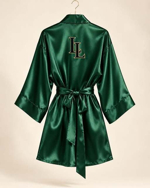 Short Satin Sleep Set — Block LL Monogram