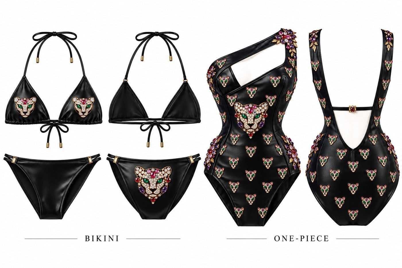 Black Jeweled Swim