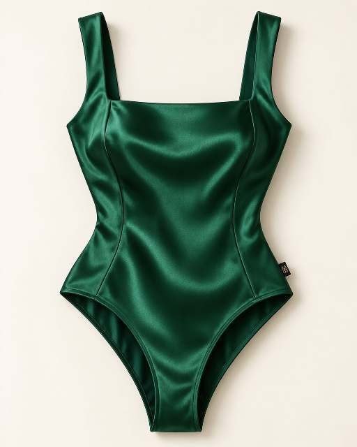 Green Satin One-Piece